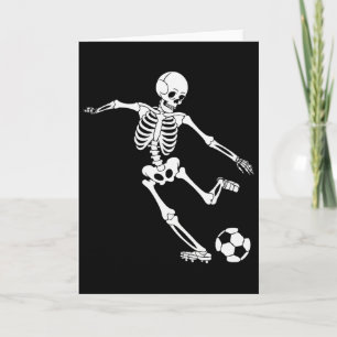 Fußball Skelett Halloween Männer Jungen Fußballspi Karte