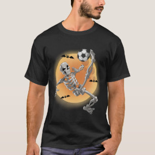 Fußball-Skelett Halloween Skeleton Soccer Player T-Shirt
