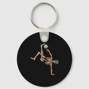 Fußball Skelett Spieler Fahrrad Kick Sport Hallowe Schlüsselanhänger