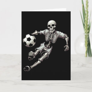 Fußball Skelett spielt Fußball Halloween Schädel L Karte