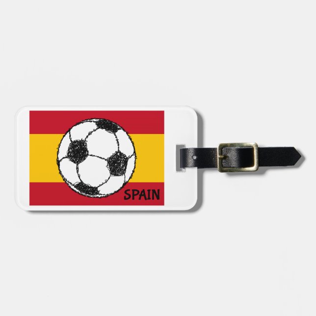 Fußball-Sketch, Spanien Gepäckanhänger (Vorderseite horizontal)