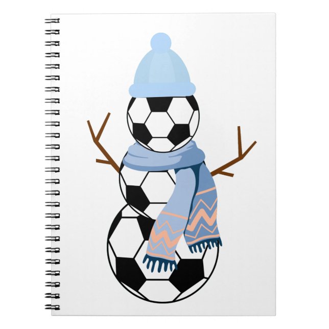 Fußball Snowman. Notizblock (Vorderseite)