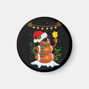 Fußball Snowman Weihnachtsmannmütze Frohe Weihnach Magnet