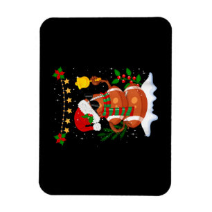 Fußball Snowman Weihnachtsmannmütze Frohe Weihnach Magnet