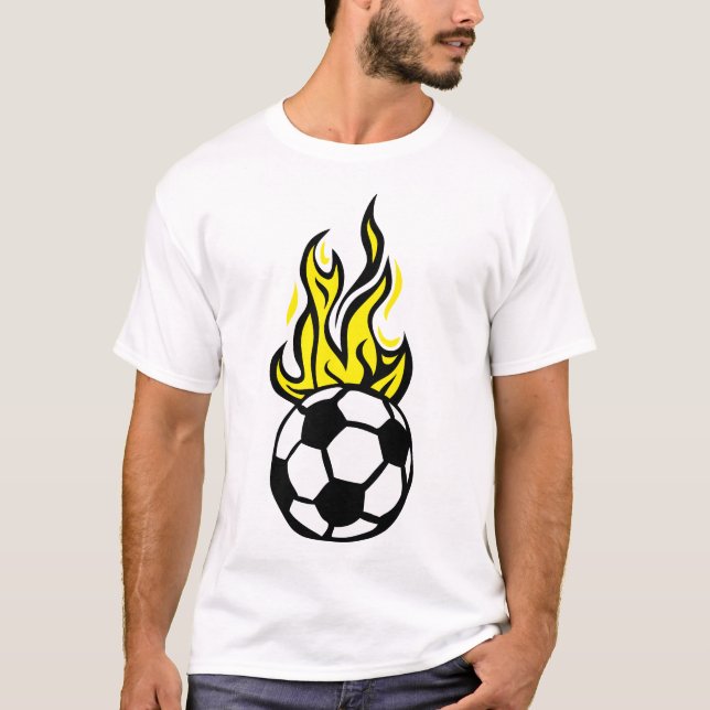 Fußball-SOCCER-FLAMME FIFLAME CARTOON T-Shirt (Vorderseite)