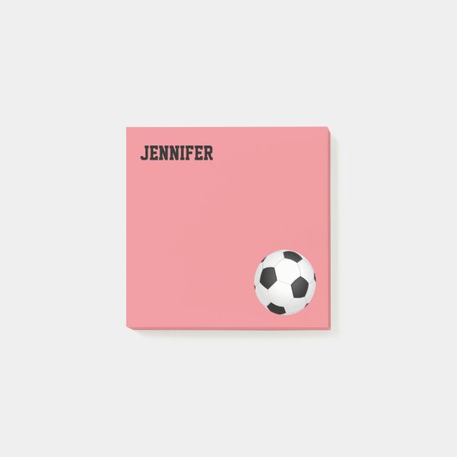 Fußball-Sonderposten, die er zur Personalisierung  Post-it Klebezettel (Vorderseite)