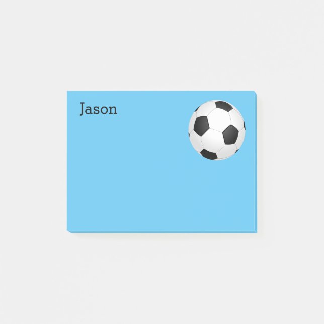 Fußball-Sonderposten, die er zur Personalisierung  Post-it Klebezettel (Vorderseite)