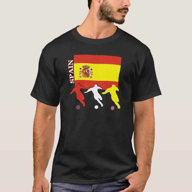 Fußball-Spanien-Dunkelheits-T - Shirt (Vorderseite)