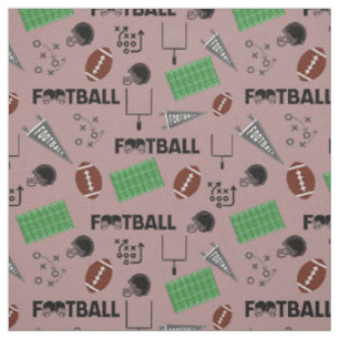 Fußball Spaß auf Dunkelgrau Pink Stoff