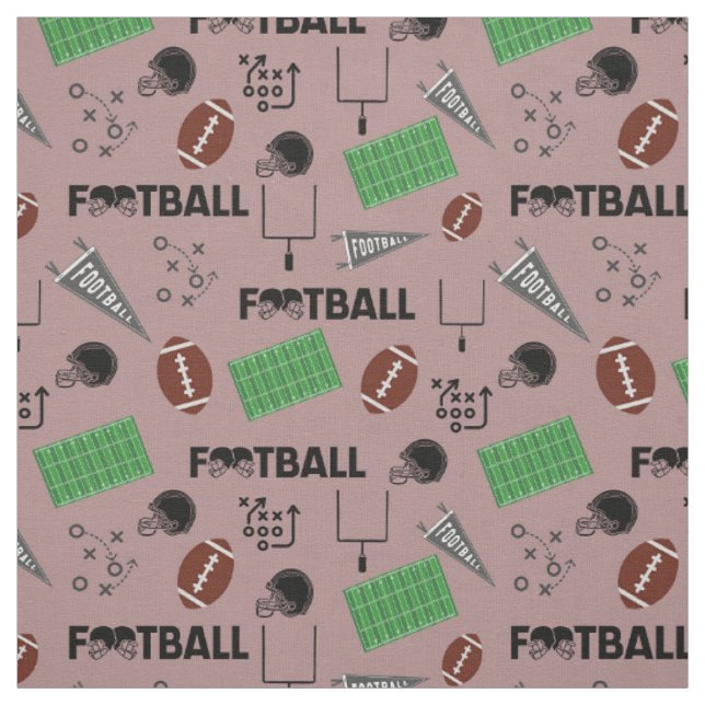 Fußball Spaß auf Dunkelgrau Pink Stoff (Muster)