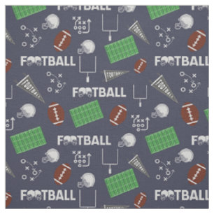 Fußball Spaß auf Navy Blue Stoff