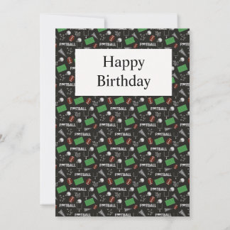 Fußball Spaß auf schwarz Dankeskarte
