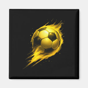 Fußball Spaß Bunter Effekt Tie Dye Schwarz Gelb So Magnet