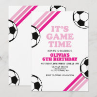 Fußball Spiel Zeit rosa Streifen Geburtstag