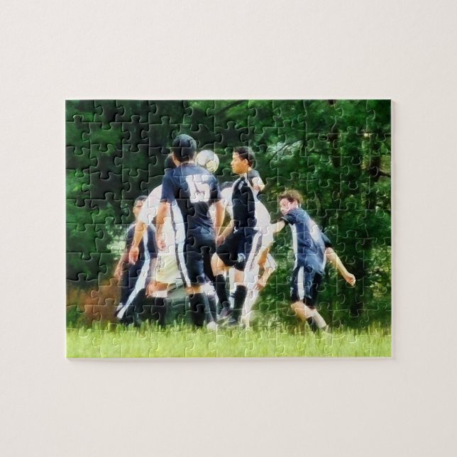 Fußball spielen puzzle (Horizontal)