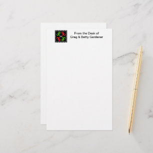 Fußball-Spieler, die auf das Ball-Muster laufen Briefpapier