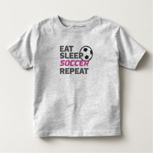 Fußball-Spieler Eat Sleep Soccer Wiederholung Fußb Kleinkind T-shirt