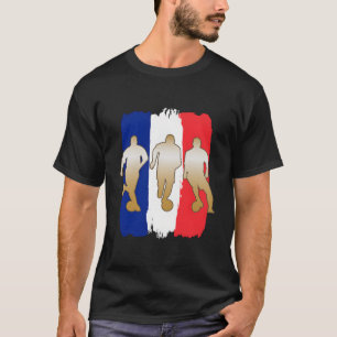 Fußball-Spieler Frankreich Flaggenfußball T-Shirt