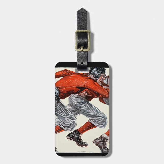 Fußball-Spieler Gepäckanhänger (Vorderseite vertikal)