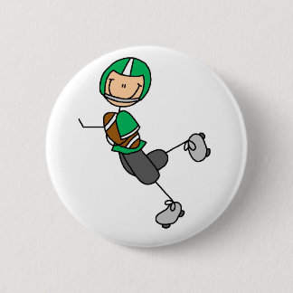 Fußball-Spieler-Grün-Knopf Button