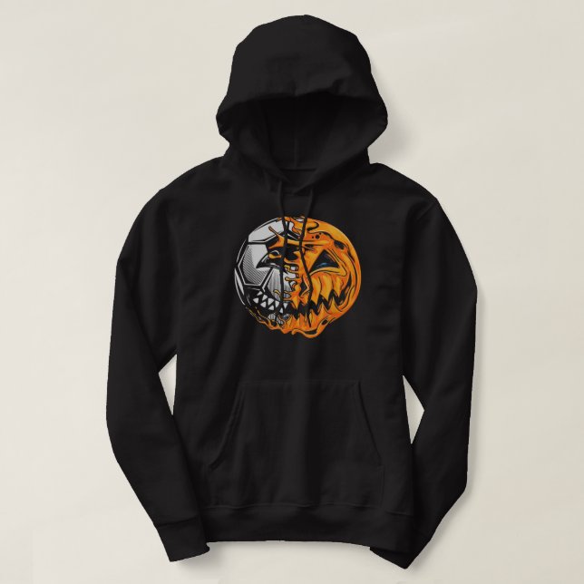 Fußball-Spieler Halloween Pumpkin Skeleton Galeons Hoodie (Design vorne)