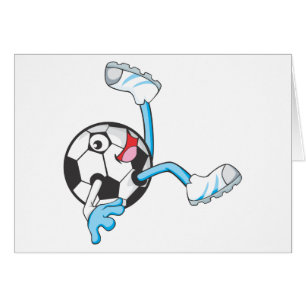 Fußball-Spieler in der Fahrrad-Tritt-Pose