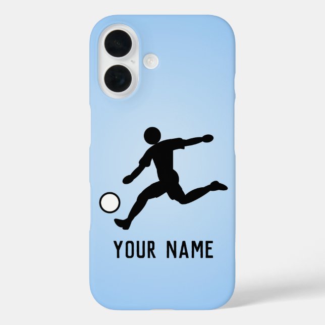 Fußball-Spieler mit Ball - Lega Football-Sitte Case-Mate iPhone Hülle (Rückseite)