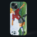 Fußball-Spieler spielen einen Ball von Jay Throckm Case-Mate iPhone Hülle<br><div class="desc">Ein Fußball hängt in der Luft,  gewartet für den bösartigen Tritt,  den der Spieler gerade aufzieht,  um zu liefern. Kann er es wie Beckham biegen? Ein schönes Stück,  um an der Wand zu hängen oder als Geschenk an den Fußball-Liebhaber in Ihrem Leben!</div>