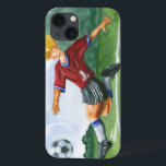 Fußball-Spieler spielen einen Ball von Jay Throckm Case-Mate iPhone Hülle<br><div class="desc">Ein Fußball hängt in der Luft,  gewartet für den bösartigen Tritt,  den der Spieler gerade aufzieht,  um zu liefern. Kann er es wie Beckham biegen? Ein schönes Stück,  um an der Wand zu hängen oder als Geschenk an den Fußball-Liebhaber in Ihrem Leben!</div>
