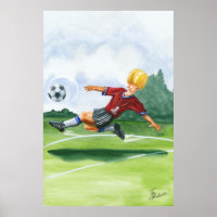 Fußball-Spieler spielen einen Ball von Jay Throckm
