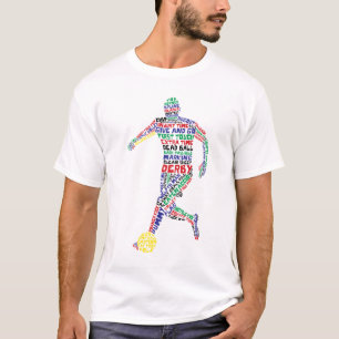 Fußball-Spieler-typografischer T - Shirt