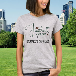 Fußball-Spielfeldfür Katze-Mama-Script grüne Leuch T-Shirt