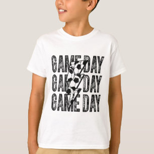 Fußball-Spielfußball-Blitz-Fußball-Mama-Vater-Jung T-Shirt