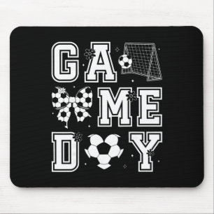 Fußball-Spieltag Coquette-Bogen Frauen Mädchen Kin Mousepad