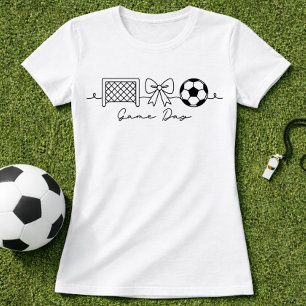 Fußball-Spieltag Minimaler Bogen T-Shirt