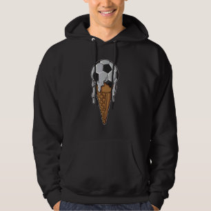 Fußball Sport Eiscreme Kronschmelzen Fußball Hoodie