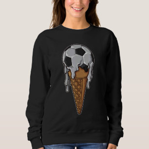 Fußball Sport Eiscreme Kronschmelzen Fußball Sweatshirt