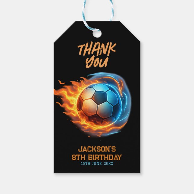 Fußball Sport Geburtstag  Geschenkanhänger (Vorderseite)