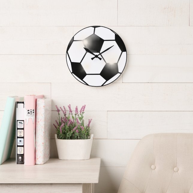 Fußball Sport Große Wanduhr (Lesesaal)