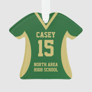 Fußball Sport Jersey Green und Gold Ornament