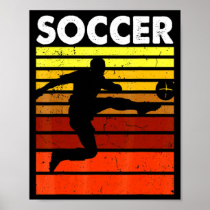 Fußball Sport Retro Vintage Fußballspieler T-Shirt Poster