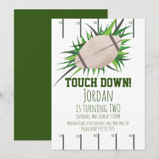 Fußball Sport TouchDown Party zum Geburtstag segel Einladung