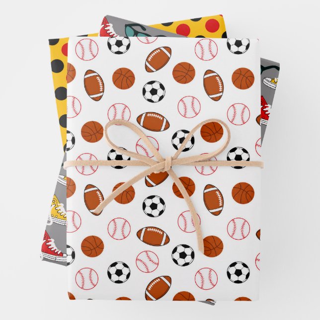 Fußball-Sportart Geschenkpapier Set (Beispiel)