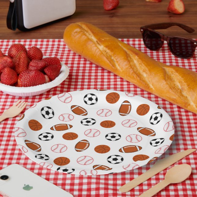 Fußball-Sportart Pappteller (Picknick)