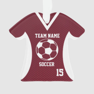 Fußball Sports Jersey Maroon mit Foto Ornament