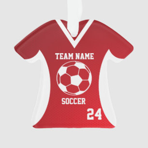 Fußball Sports Jersey Red mit Foto Ornament