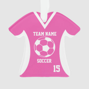 Fußball Sports Jersey Rosa mit Foto Ornament