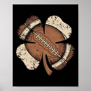 Fußball St Patricks Day Jungen Mädchen Männer Frau Poster