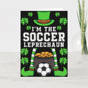 Fußball St Patricks Day Jungen Männer Kinder Sport Karte