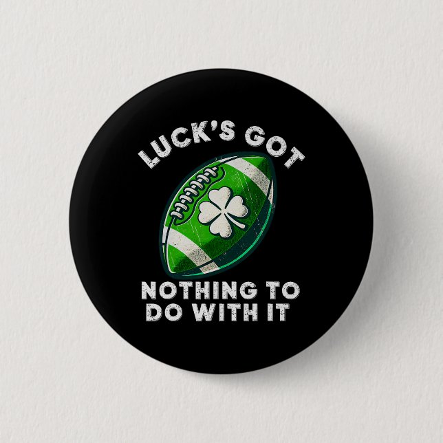Fußball St Patrick's Day Jungen Männer St Paddys T Button (Vorderseite)